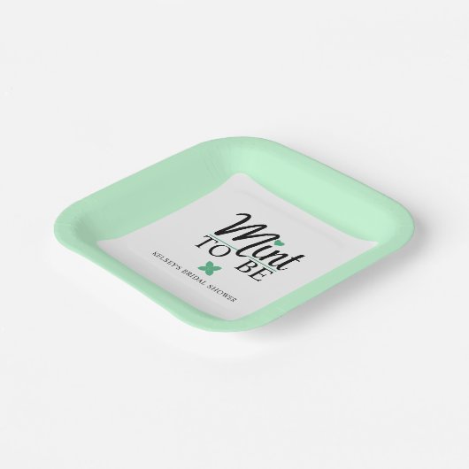 Mint to Be Wedding Bridal Shower Pappteller (Gewinkelt)