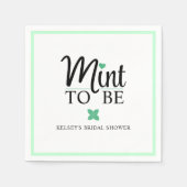 Mint to Be Wedding Bridal Shower Serviette (Vorderseite)