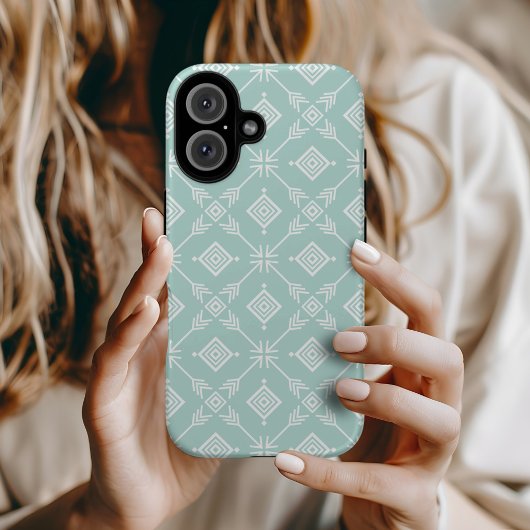 Mint Trendy Arrow Tribal Print Case-Mate iPhone Hülle