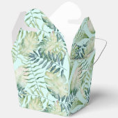Mint Tropical Green Blätter Aloha Geschenkschachtel (Offen)
