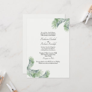 Mint Tropical Palm Ein Ort Hochzeitswebsite Einladung