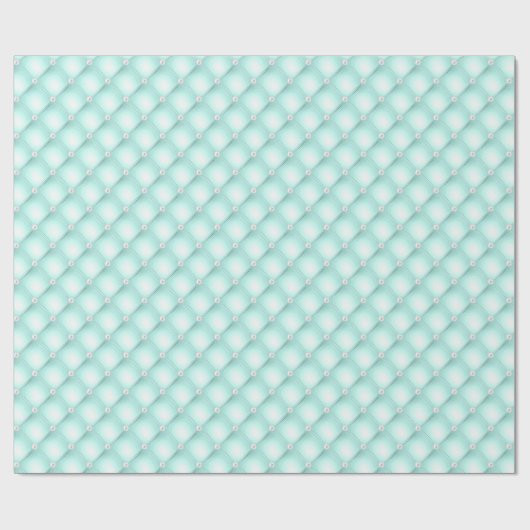Mint Tufts Pearls Geschenkpapier (Flach)
