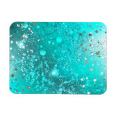 Mint Türkis Folienhintergrund Magnet (Horizontal)