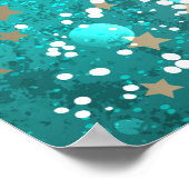Mint Türkis Folienhintergrund Poster (Ecke)