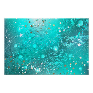 Mint Türkis Folienhintergrund Poster