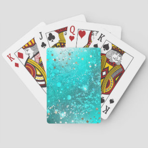 Mint Türkis Folienhintergrund Spielkarten