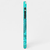 Mint Turquoise Foil Background iPhone Hülle (Linke Seite)