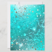 Mint Turquoise Foil Hintergrund Ankündigung (Vorderseite)