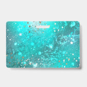 Mint Turquoise Foil Hintergrund Ausweis (Rückseite)