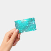 Mint Turquoise Foil Hintergrund Ausweis (Handheld)
