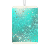 Mint Turquoise Foil Hintergrund Autolufterfrischer (Rückseite)