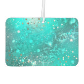 Mint Turquoise Foil Hintergrund Autolufterfrischer (Rückseite)