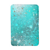 Mint Turquoise Foil Hintergrund Badematte (Vorderseite Vertikal)