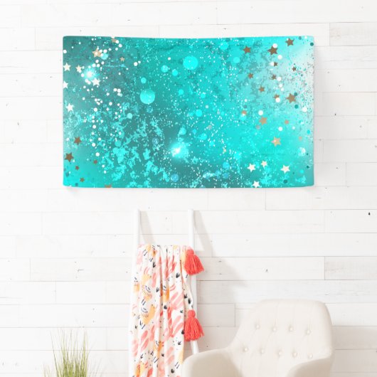Mint Turquoise Foil Hintergrund Banner (Insitu)