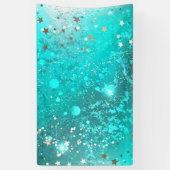 Mint Turquoise Foil Hintergrund Banner (Vertikal)
