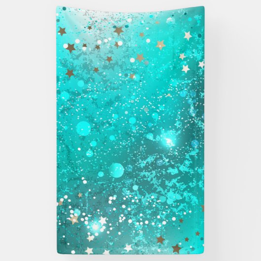 Mint Turquoise Foil Hintergrund Banner (Vertikal)