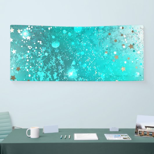 Mint Turquoise Foil Hintergrund Banner (Messe)