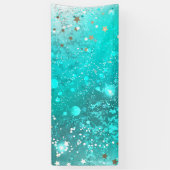 Mint Turquoise Foil Hintergrund Banner (Vertikal)