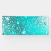 Mint Turquoise Foil Hintergrund Banner (Horizontal)
