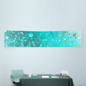 Mint Turquoise Foil Hintergrund Banner (Messeveranstaltung)