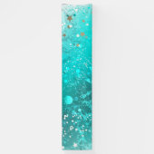Mint Turquoise Foil Hintergrund Banner (Vertikal)