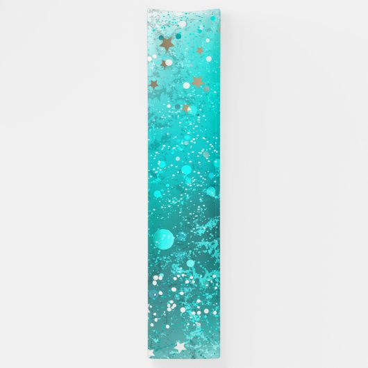 Mint Turquoise Foil Hintergrund Banner (Vertikal)
