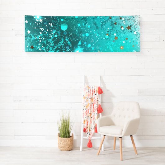Mint Turquoise Foil Hintergrund Banner (Insitu)