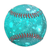 Mint Turquoise Foil Hintergrund Baseball (Rückseite)