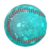 Mint Turquoise Foil Hintergrund Baseball (Vorderseite Links)