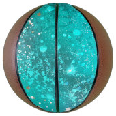 Mint Turquoise Foil Hintergrund Basketball (Vertikal)
