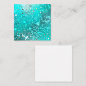 Mint Turquoise Foil Hintergrund Begleitkarte (Vorne/Hinten)