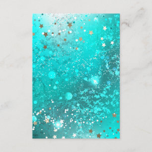 Mint Turquoise Foil Hintergrund Begleitkarte