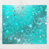 Mint Turquoise Foil Hintergrund Bierflaschenetikett (Einzelnes Label)