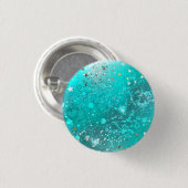Mint Turquoise Foil Hintergrund Button (Vorne & Hinten)
