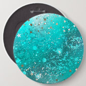 Mint Turquoise Foil Hintergrund Button (Vorne & Hinten)
