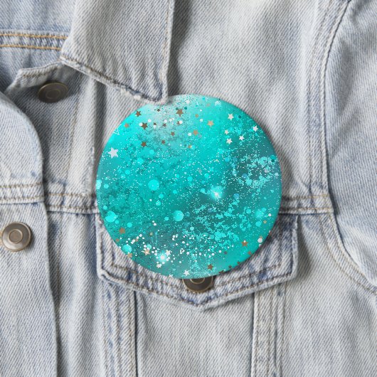 Mint Turquoise Foil Hintergrund Button (Beispiel)