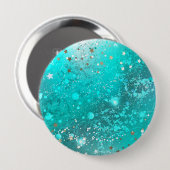 Mint Turquoise Foil Hintergrund Button (Vorne & Hinten)