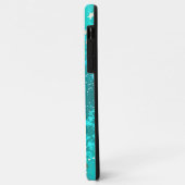 Mint Turquoise Foil Hintergrund Case-Mate iPhone Hülle (Hinten/Links)