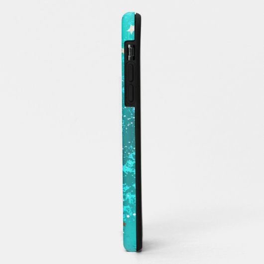 Mint Turquoise Foil Hintergrund Case-Mate iPhone Hülle (Hinten/Links)