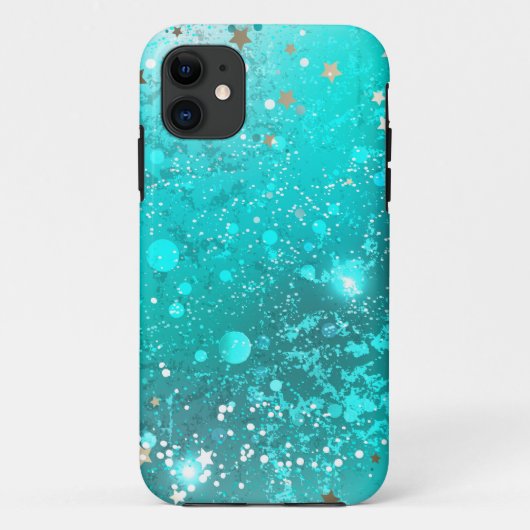 Mint Turquoise Foil Hintergrund Case-Mate iPhone Hülle (Rückseite)