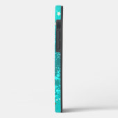 Mint Turquoise Foil Hintergrund Case-Mate iPhone Hülle (Rückseite / Links)