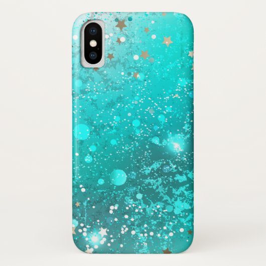 Mint Turquoise Foil Hintergrund Case-Mate iPhone Hülle (Rückseite)