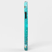Mint Turquoise Foil Hintergrund Case-Mate iPhone Hülle (Hinten/Rechts)