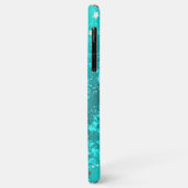 Mint Turquoise Foil Hintergrund Case-Mate iPhone Hülle (Hinten/Links)