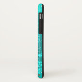 Mint Turquoise Foil Hintergrund Case-Mate iPhone Hülle (Hinten/Links)