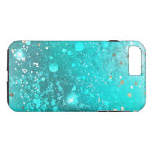 Mint Turquoise Foil Hintergrund Case-Mate iPhone Hülle (Rückseite (Horizontal))