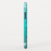 Mint Turquoise Foil Hintergrund Case-Mate iPhone Hülle (Hinten/Rechts)