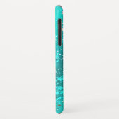 Mint Turquoise Foil Hintergrund Case-Mate iPhone Hülle (Hinten/Links)