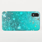 Mint Turquoise Foil Hintergrund Case-Mate iPhone Hülle (Rückseite (Horizontal))