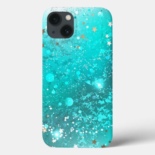 Mint Turquoise Foil Hintergrund Case-Mate iPhone Hülle (Rückseite)